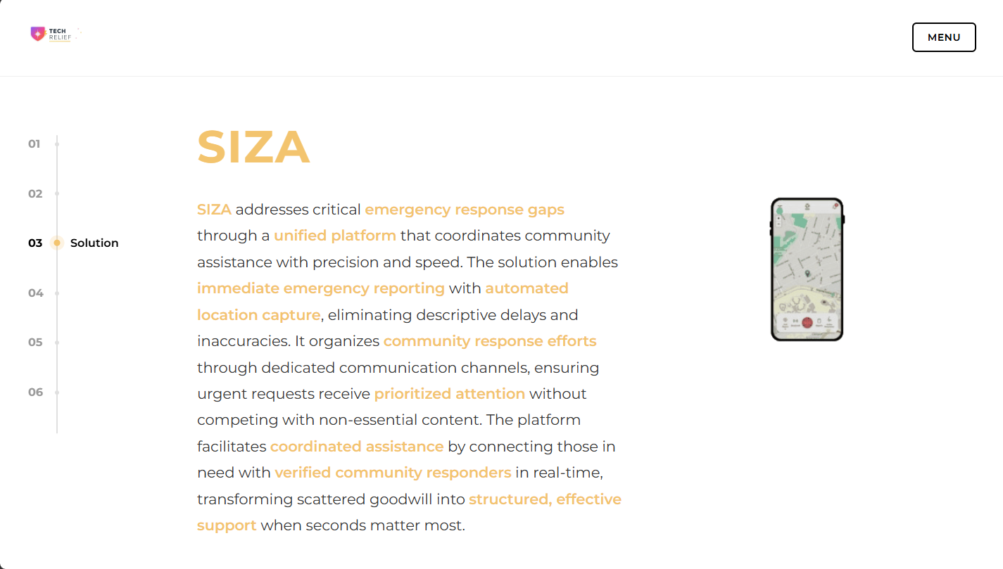Placeholder screenshot, SIZA analytics dashboard