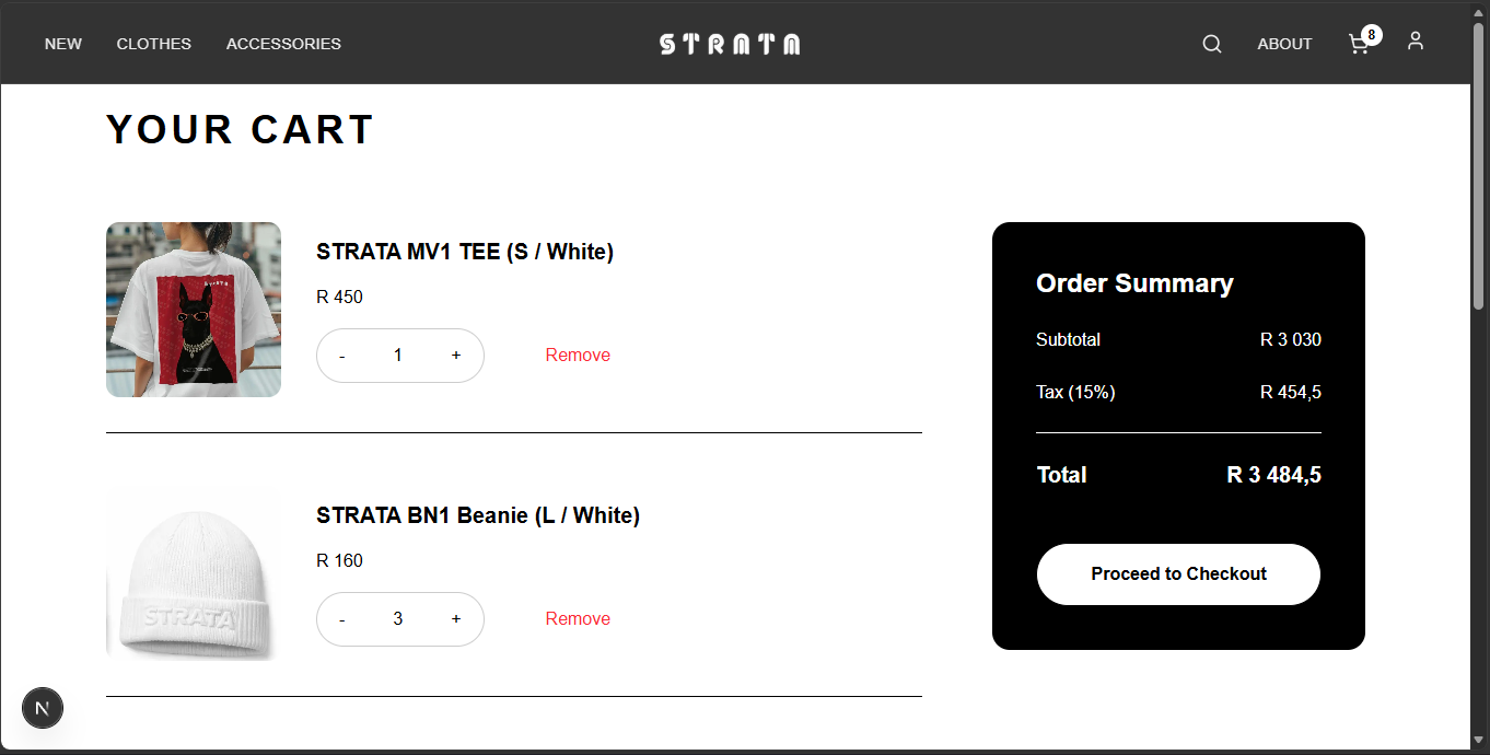 Placeholder screenshot, Strata product page